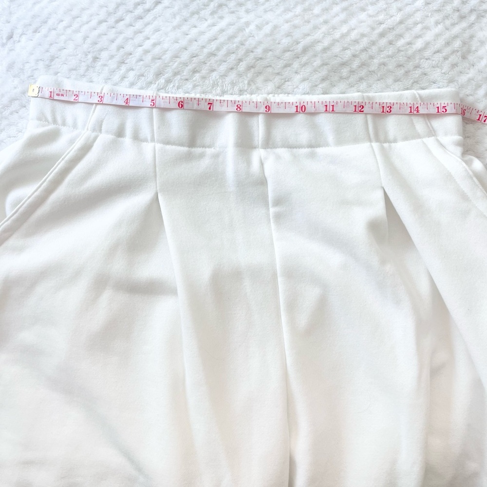 Halara High Waisted Pocket Wide Leg Fleece Casual Pants Sweatpants White - Picture 7 of 9